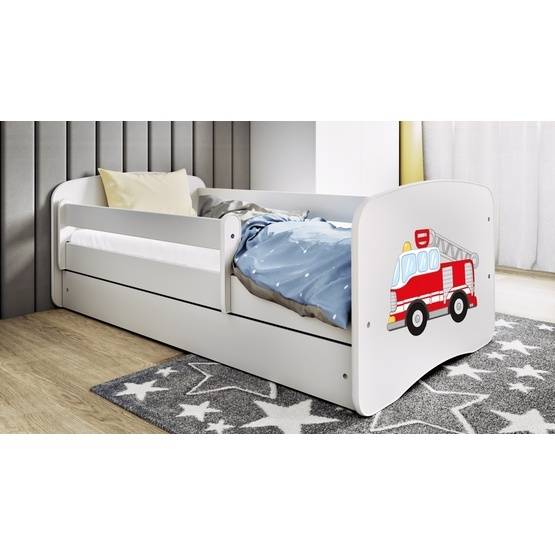 Kocot Kids Barnsäng - Babydreams Vit - Fire Truck 180x80 Cm