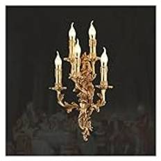 chandelier väggmonterade lampetter, vägglampor e14 inomhus vägglampa levande ljus för hall art déco mässing guld vardagsrum sängkanten pendant lamp