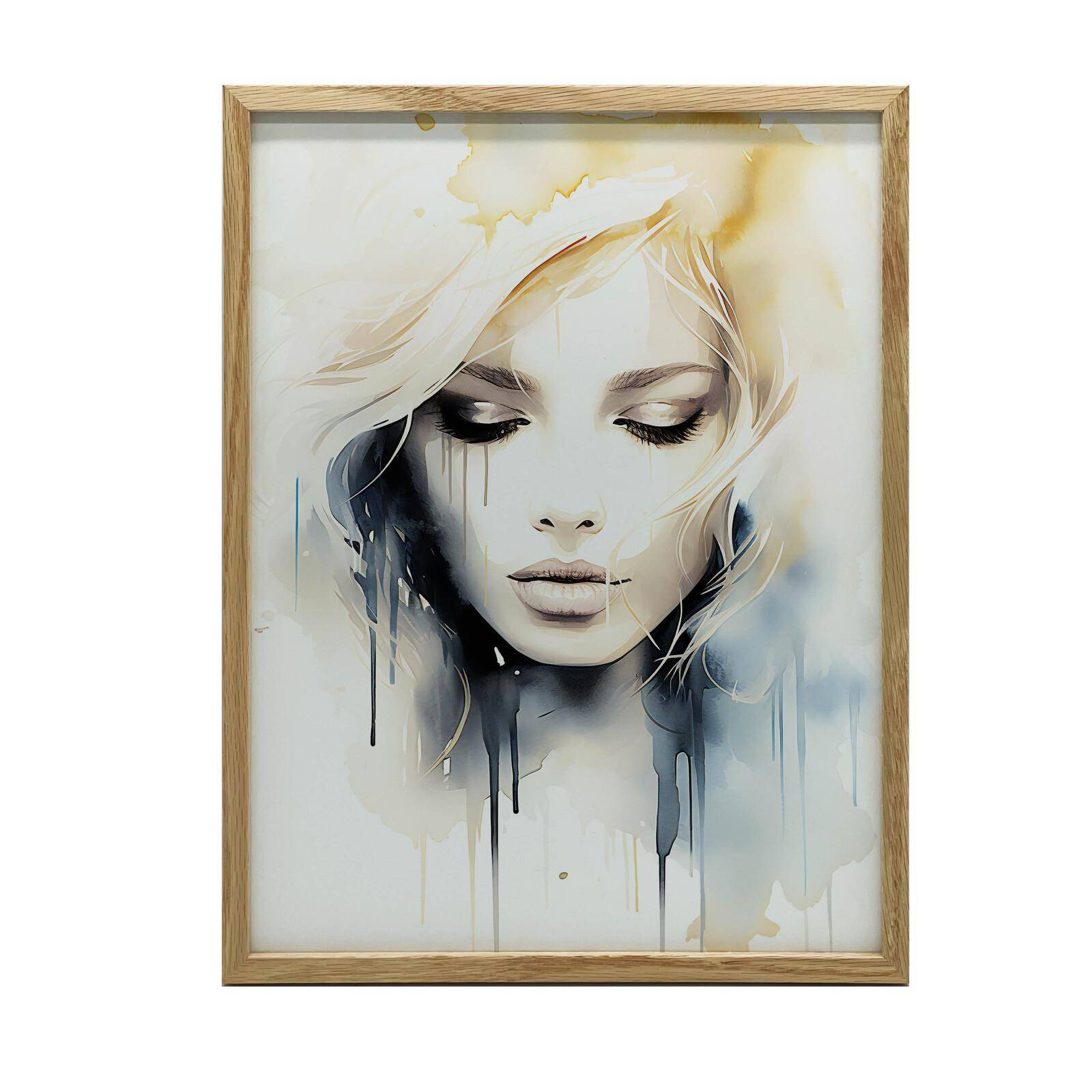 Akvarell Dröm Akvarell Dröm, 50X70 Cm, Ram Trä Ljus Ek, Matt Papper 230 Gsm 54
