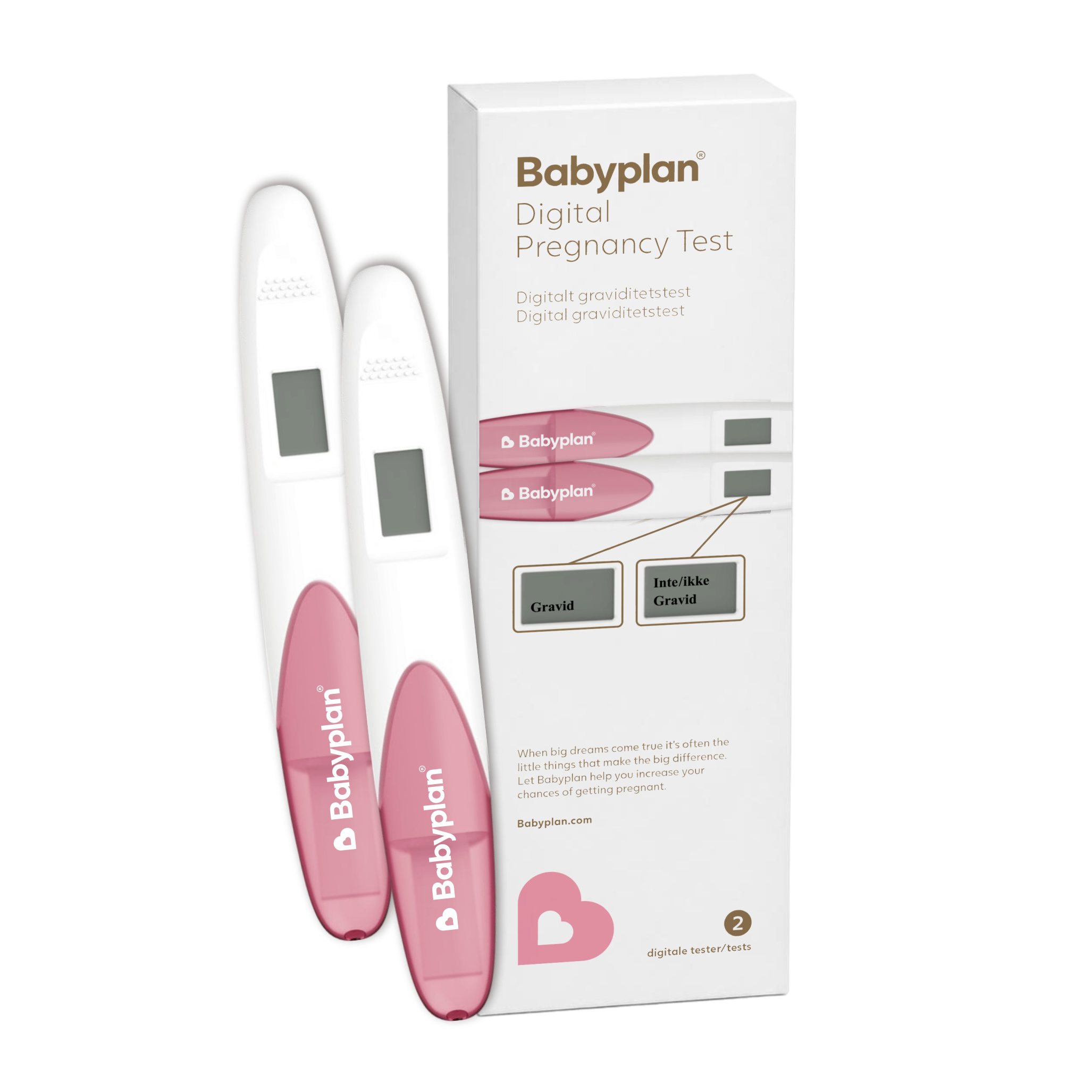 Babyplan Digital Graviditetstest - 2 stk.