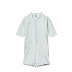 LIEWOOD Max Seersucker Shortsleeve Swim Jumpsuit |Blå |74