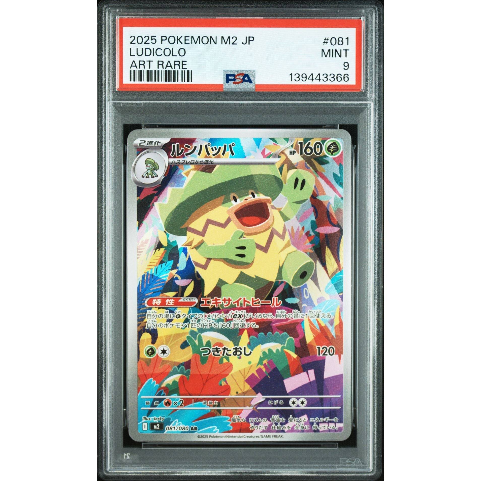 Pokémon TCG: Ludicolo #081 PSA 9 - Japanese - Brugtmoms