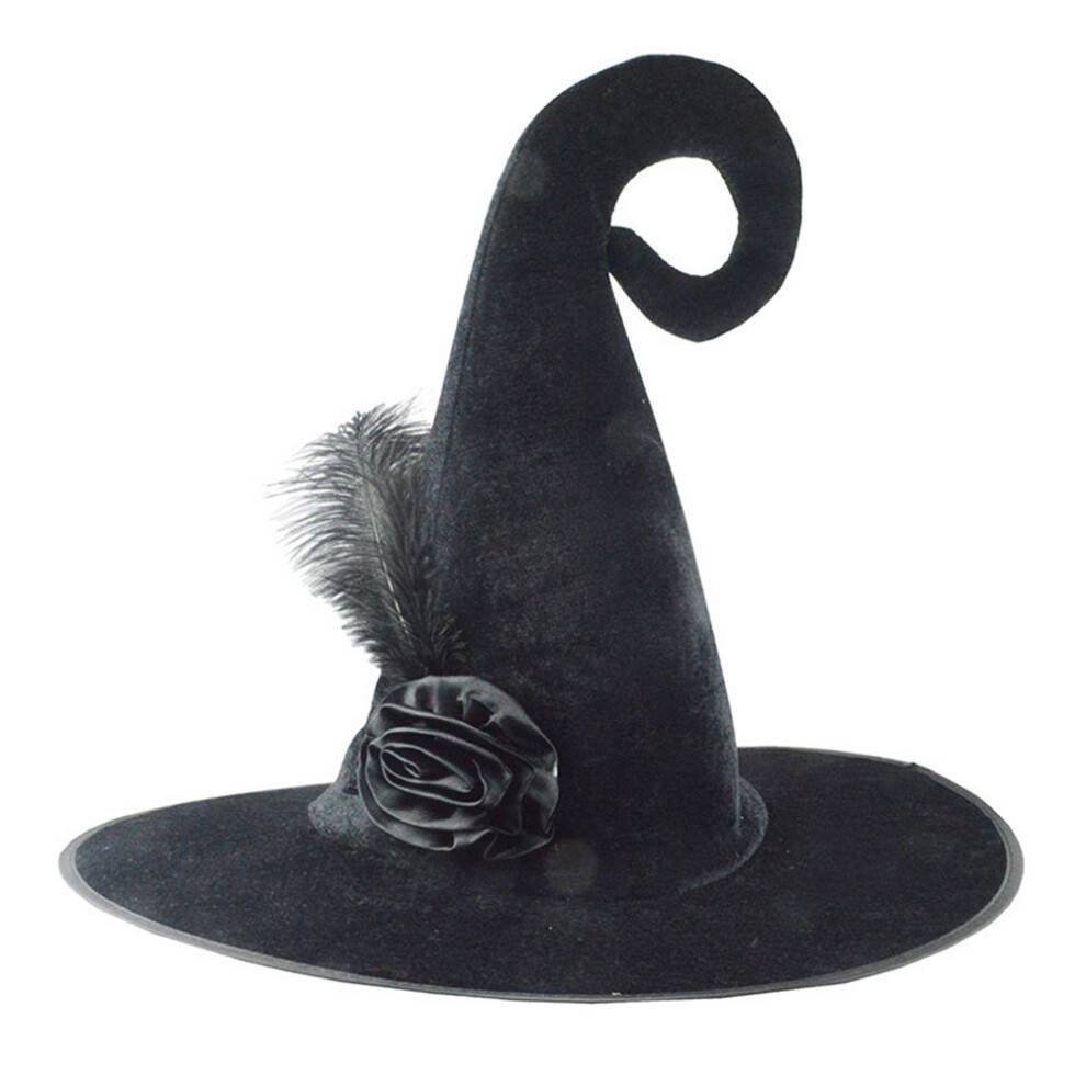 Cosplay Heksehat til Halloween, One Size Passer til de fleste flanneldesign med behagelige slidfunktioner, Premium Satin Finish Look til temafester,