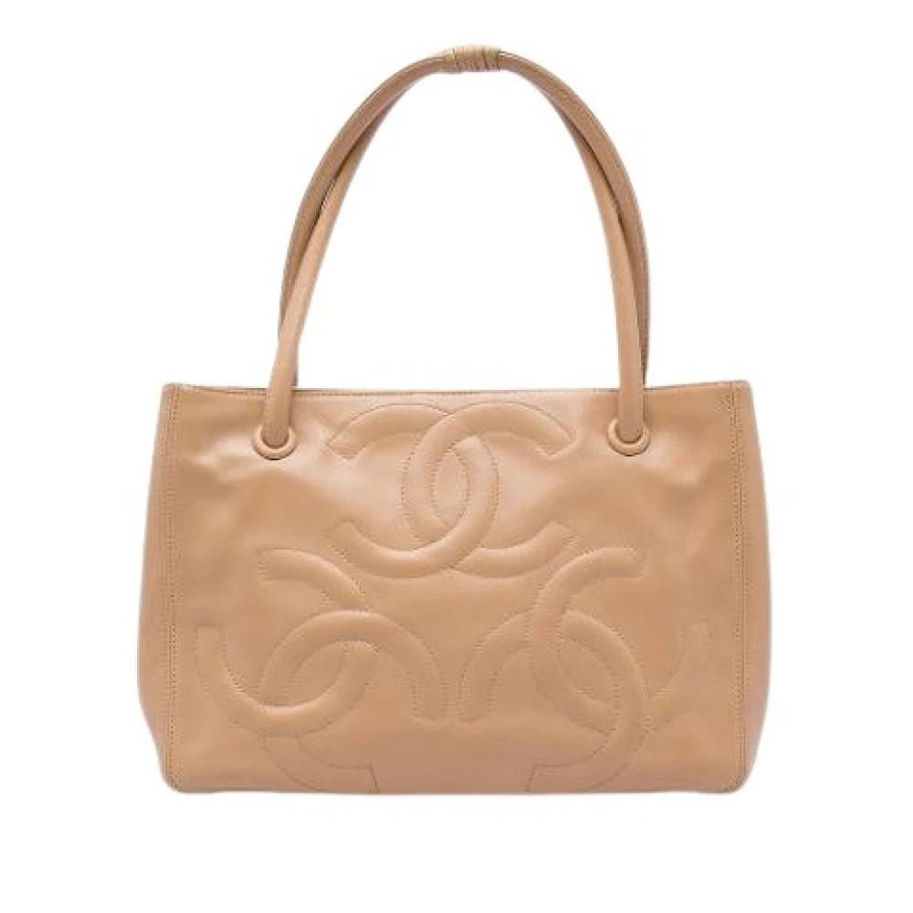 Chanel Vintage Pre-owned Vintage Tote Bag - Vintage - Dame - Beige - ONE SIZE - Læder