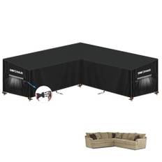 SIMPHAUS Trädgård Lounge Skydd för Hörnmöbler, Loungegrupp Vattentät Soffa UV-Skydd 420D Oxfordtyg 285 x 285 x 99