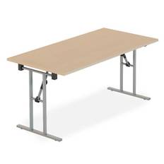 Sammenklappeligt skrivebord Arve 1600x800x25 mm birk/sølv