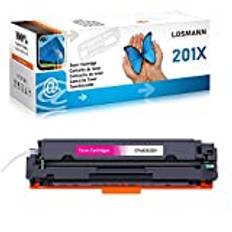 LOSMANN 1x Magenta toner kompatibel med HP CF403X 201X CF403A 201A för HP Color LaserJet Pro M252dn M252dw M252n M270-serien M274dn MFP M270-serien MFP M277c6 MFP M277dw MFP M277n