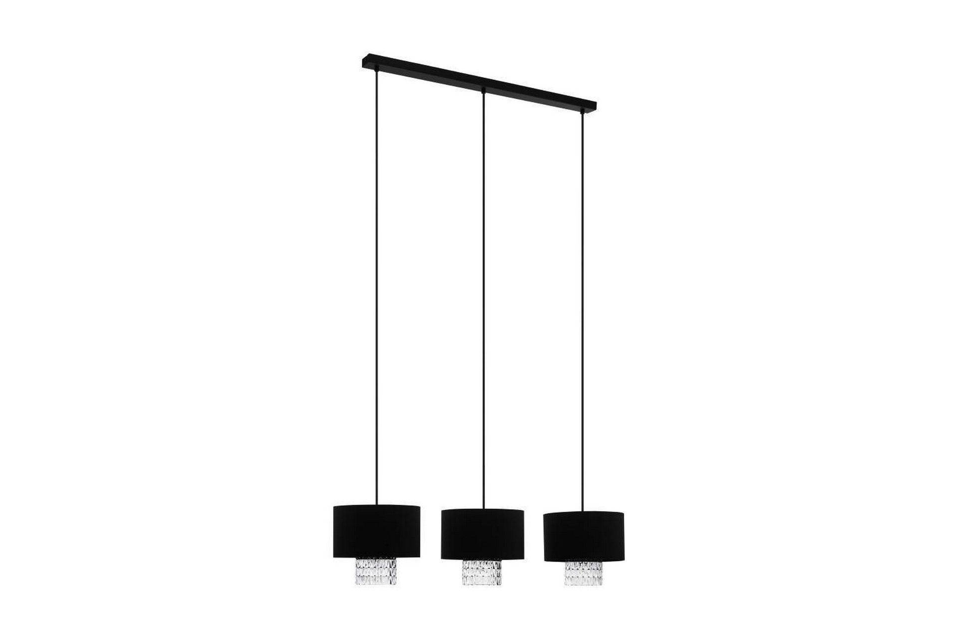 Eglo Takpendel Eglo Sapuara Svart Kristall med 3 Lampor - Kökslampa & pendellampa