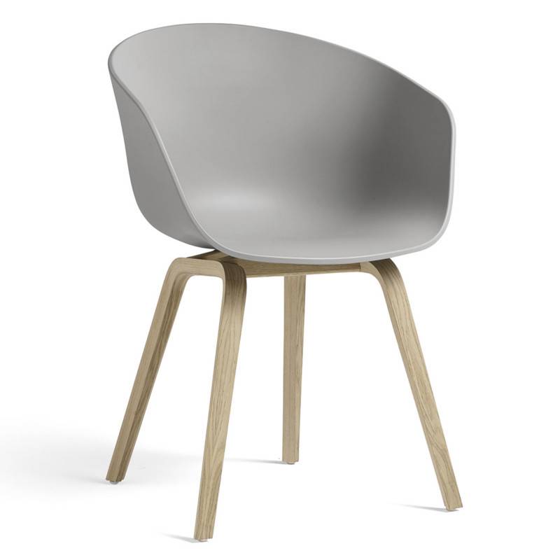 HAY About A Chair AAC 22 Stol Træ - Støvet Blå - Vandbaseret Eg