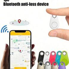 GPS Smart Tracker Key Finder - Trådlös Anti-Lost Locator med larm för husdjur, katter, hundar, nycklar, plånbok, bagage - plast, bärbar trådlös realti - Multifärgad (Multi-size)