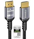 Sniokco 10K 8K 4K HDMI 2.1 Kabel 4M Certifierad 48Gbps Ultra Hög Hastighet HDMI® Kabel 0.01ms 4K 240Hz 165Hz 120Hz 8K 60Hz eARC Netflix HDCP 2.3 2.2 DTS:X HDR10+ TV Monitor Projektor Roku PS5 X-box