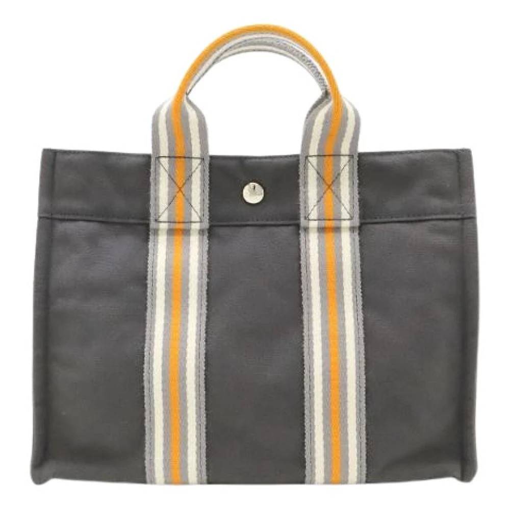 Hermès Vintage Pre-owned Canvas Tote Bag - Vintage - Dame - Grå - ONE SIZE -
