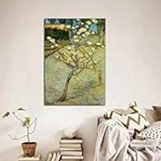 BMGKYAGL Blommande päronträd affischer och målningar, tryckt duk, väggbilder för heminredning, vardagsrum, sovrum, ram 70 x 100 cm