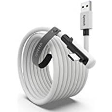 Syntech Linkkabel 5 meter kompatibel med Quest2 tillbehör och PC/Steam VR, höghastighetsöverföring för PC, USB 3.0 till USB C-kabel för VR-headset och Gaming-PC