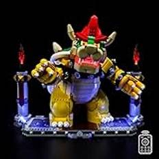 BRIKSMAX Lego Super Mario LED-belysningssats The Powerful Bowser - kompatibel med Lego 71411 modellbyggklossar - inkluderar inte Lego-set, 96 månader och uppåt