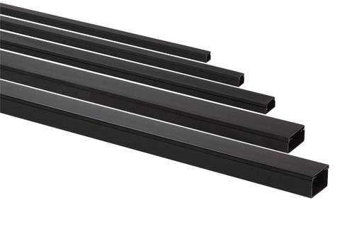 OBO WDK15015SW plast kabelkanal, sort (15x15 mm. 2 meter) | 2 stk | PRIS-MATCH