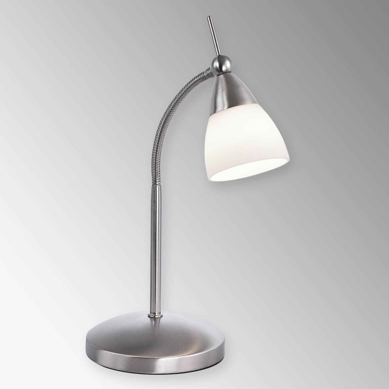 Paul Neuhaus Bordslampa Pino, dimbar, Aluminium / grå / zink, Vardagsrum / matsal, Metall, Modern, Bordslampa