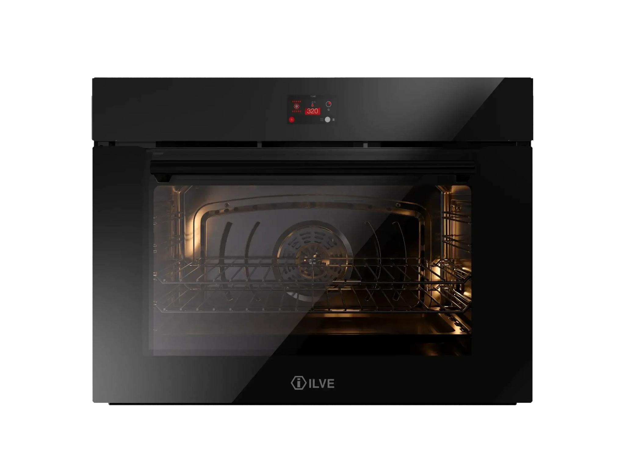 ILVE Professional Plus 80 cm sort glas TFT indbygningsovn - Hydrolyse