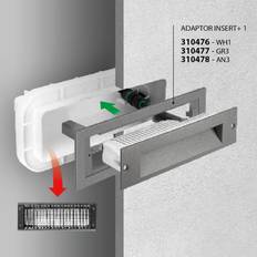 Vægarmatur Indbygning Insert+ 1 LED 7W 3000K AN3 antracit