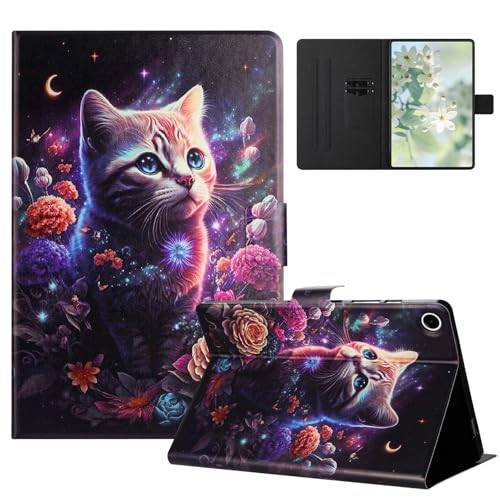 TEDTIKJT Fodral till Samsung Galaxy Tab A9 Plus 11 tum SM-X210/X215/X216B Surfplatta fodral PU-läder flip målat mönster med stativ skyddande surfplatta fodral för Samsung Galaxy Tab A9 Plus fodral,
