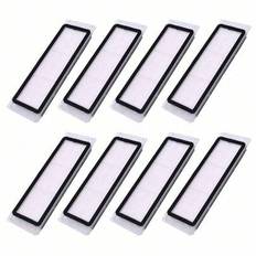 Filter kompatibla med Roborock S6 Pure, S6, E4, S4 Max, S6 MaxV, S5, S5 Max, S4, E2, E3, E4, E5, E20, E25, E35, S50, S65 Tillbehör till robotdammsugar - Vitt (4st filter,2st filter,6 st filter,8 st filter)