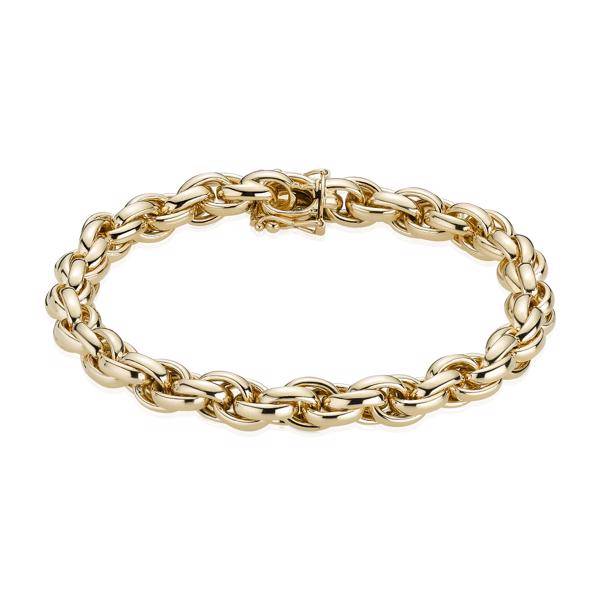 14 karat Night Chain 6,5 mm som armbånd 21 cm – BNH