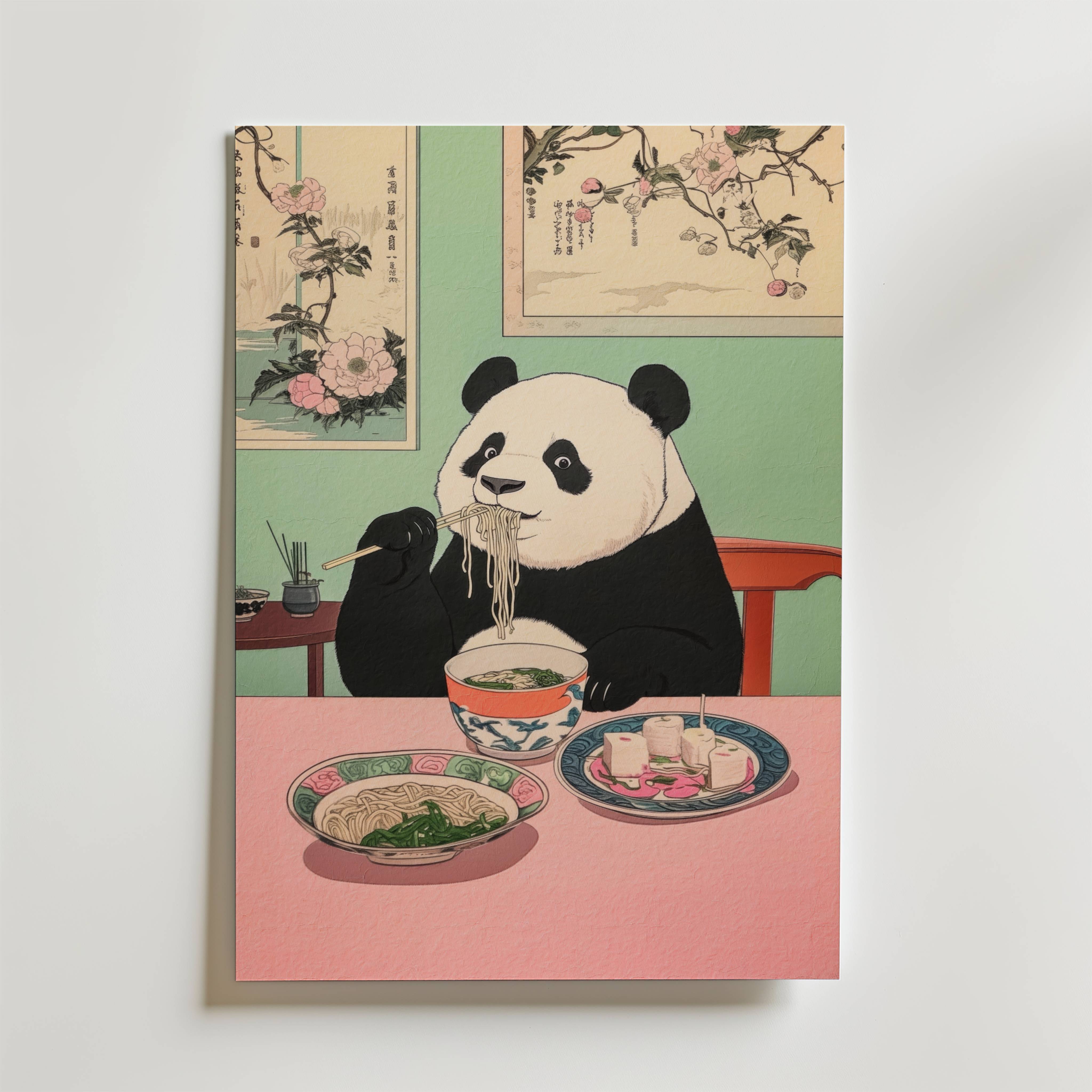 Panda Feast Poster - Fine Art Poster 50x70 cm