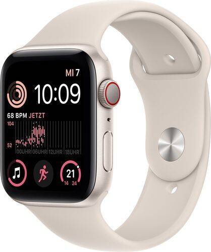 Apple Watch SE 44 mm (2022) | GPS + Cellular | Stjärnglans | Sportband Stjärnglans M/L
