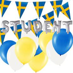 Student Dekorationer Ballonger och Vimpel