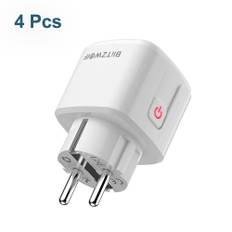 [4 st] BlitzWolf® BW-SHP15 Zigbee 3.0 16A 3680W Smart Plug Trådlös Strömkontakt EU-uttag APP Fjärrkontroll / Röststyrnin