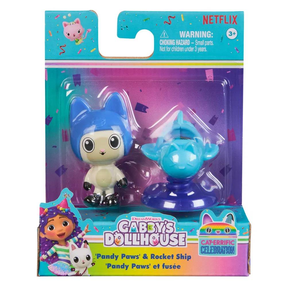 Gabby’s Dollhouse Samlarfigur - Pandy Paw´s & Rocket Ship