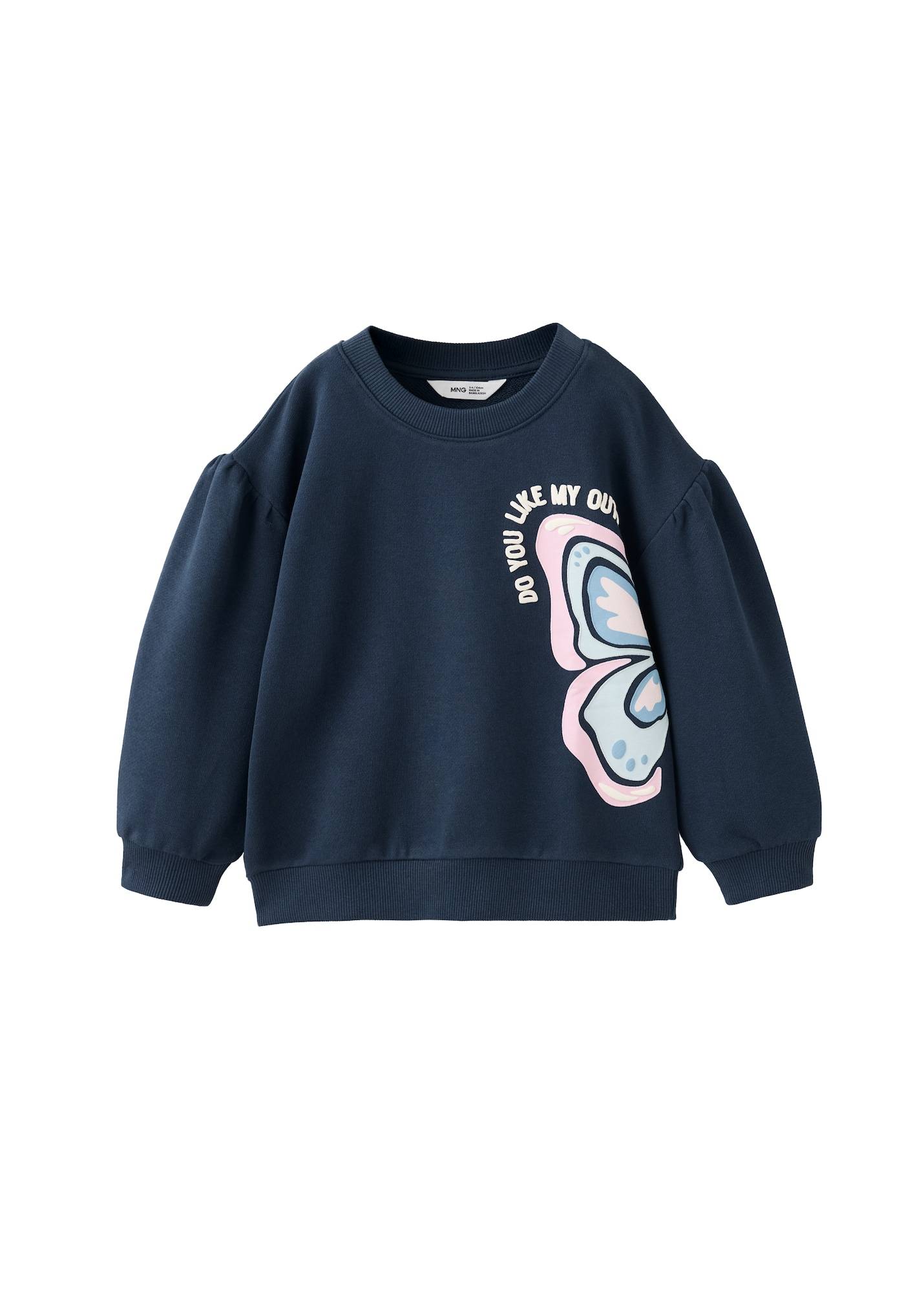 MANGO KIDS Sweatshirt 'MARI'  creme / navy / lyseblå / lyserød