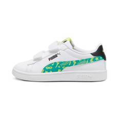 Puma Smash 3.0 Masked Hero Sneakers, White, Size 31.5, Shoes - Lime Sheen - 31.5