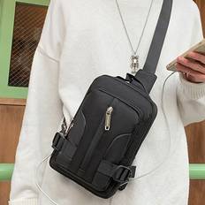 Men Minimalist Waist Bag Halloween Christmas Winter Christmas Gifts Bag For Men Fanny Pack Bum Bag Sling Bag For Men - Black - one-size