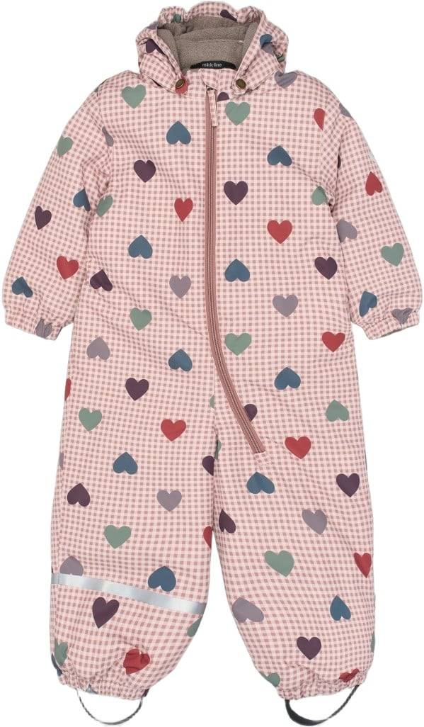Mikk-Line Snow Suit AOP Str 128 - Heart Aop Termojakker Polyester hos Magasin.