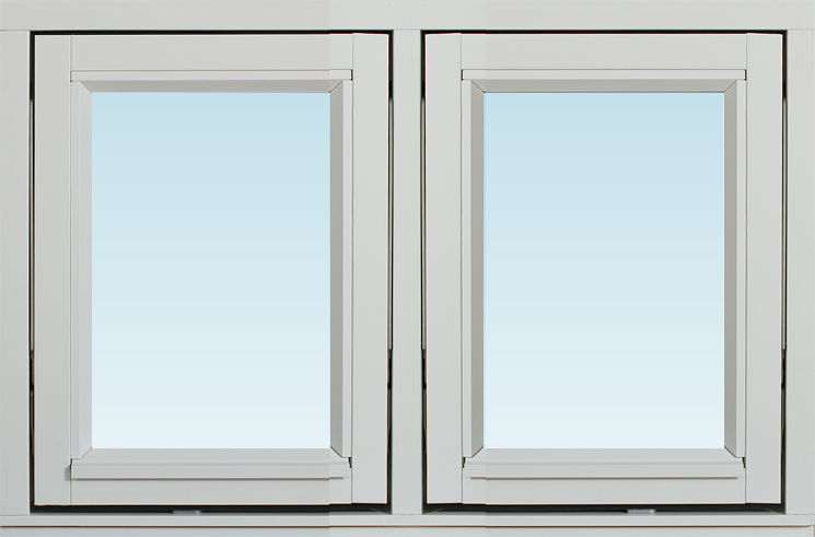 Svenska Fönster SF vridfönster  1180x580mm 2-luft, insida trä utsida trä, 3-glas  (12x6)