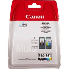 Canon PG-560/Cl-561 blækpatron 2 stk Original Standard udbytte Sort, Blå, Magenta, Gul