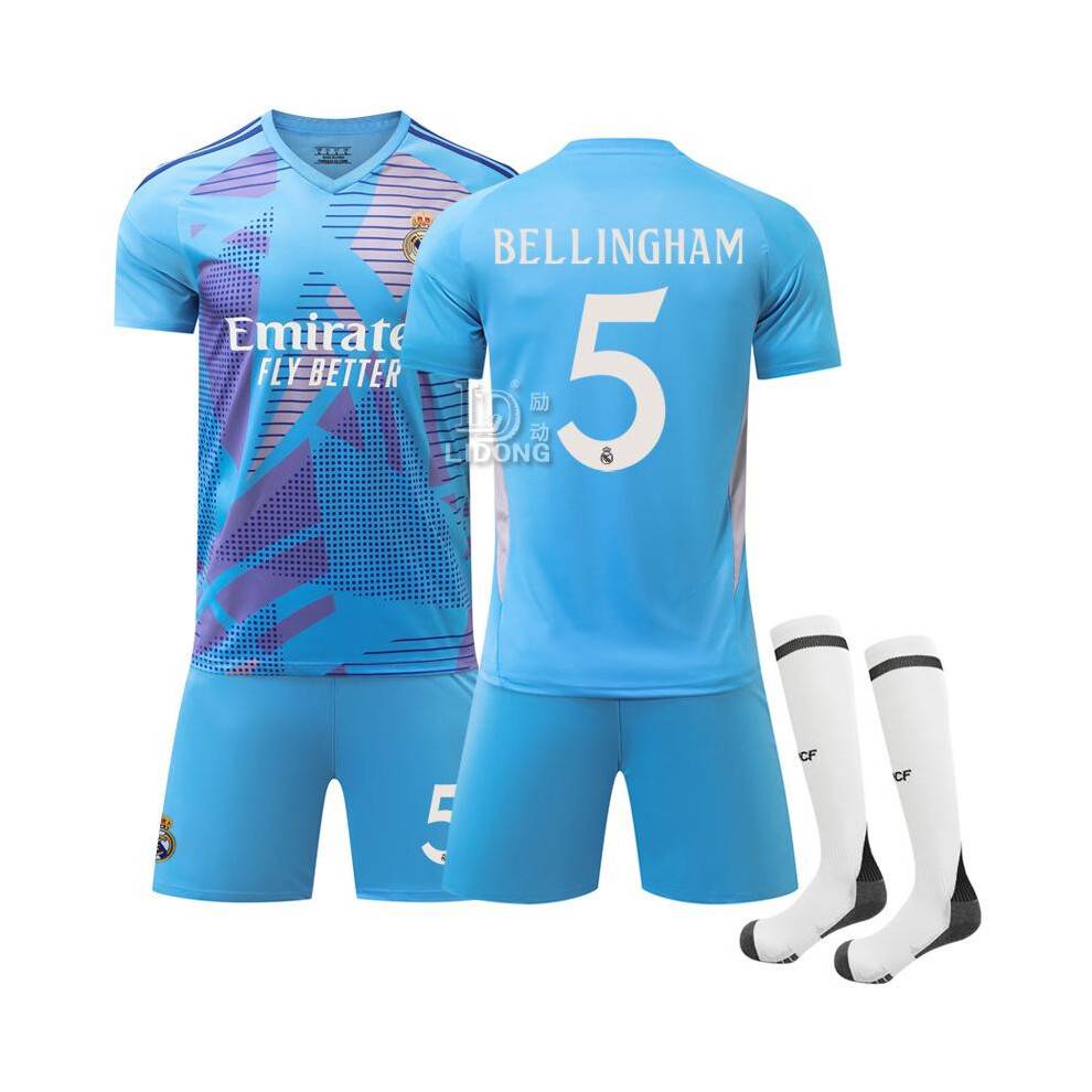 (16) 2425 No. 5 Bellingham Real Madrid Soccer Jersey