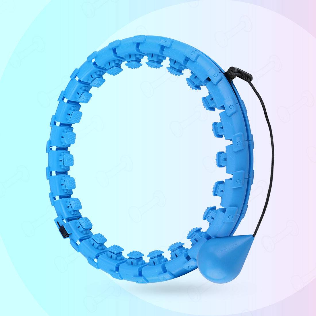 HulaFit Pro – Hemmaträning med Hula Hoop - Blå / 28 Länkar (132 cm)