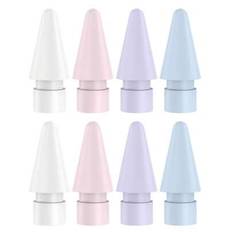 Färgglada ersättningsspetsar som är kompatibla med 2nd Gen Apple Pencil, 1st Gen Apple Pencil, Apple Pencil Pro och Apple Pencil USB-C Pen (Vit / Rosa - Multifärgad (4 rosa + 4 lila,4 rosa + 4 blå,2 vita + 2 rosa + 2 blå + 2 lila,Vit+Rosa+Blå+Lila,4 vita + 4 blå)