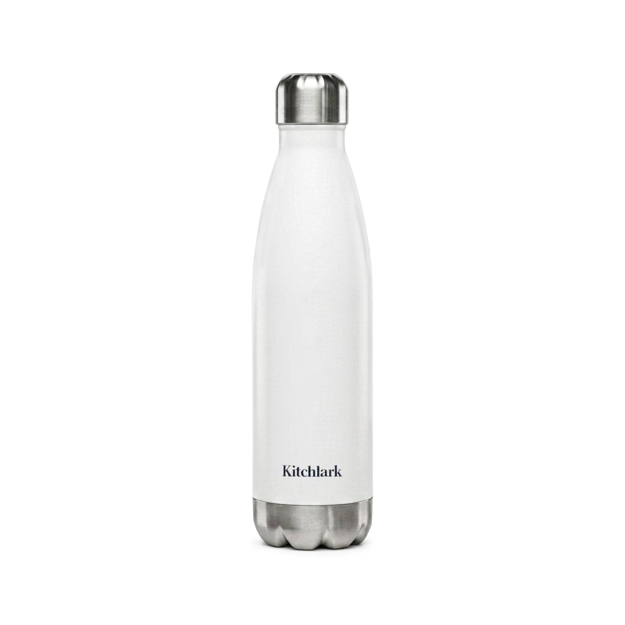Rostfri vattenflaska 500 ml i rostfritt stål, vit, svensk design - Vit
