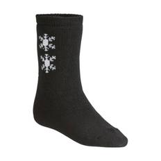 Kids Wool strumpor, BLACK, Barn, 25-27