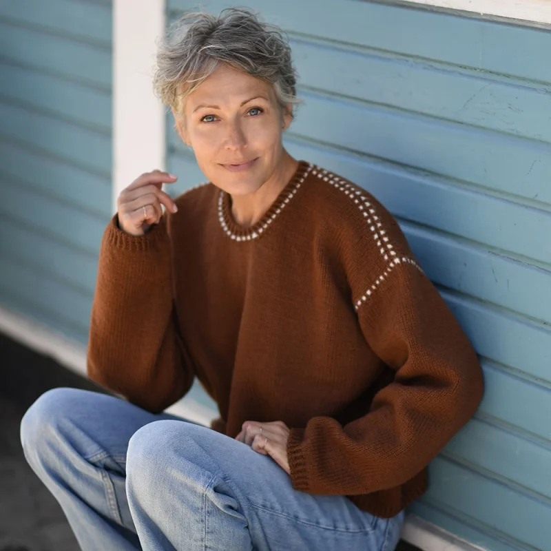 Garnpakke - Anne Ventzel, Mono Sweater Lapis Blå 5