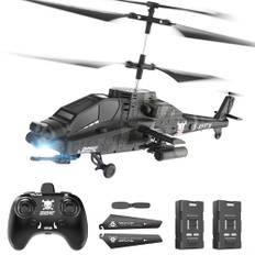 DEERC RC Helikopter: 2,4 GHz fjärrkontroll, 30 minuters flygtid, 2 batterier, LED-lampor, höjdhållningsfunktion, helikopter, fjärrstyrd barn för barn och vuxna 14–15 16 år
