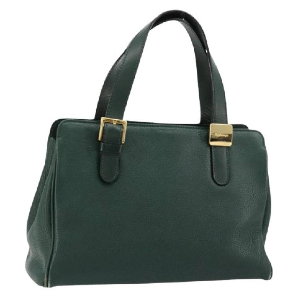Burberry Vintage Pre-owned Hand Bag - Vintage - Dame - Grøn - ONE SIZE - Uld