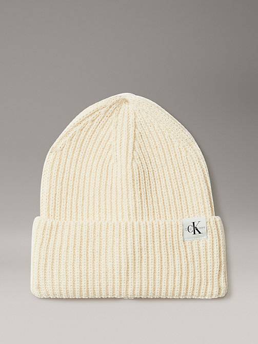 Kids' Ribbed Beanie - Beige - S-M