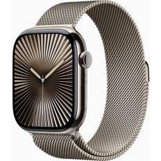 Apple Watch Series 10 Titanium 46 mm (2024) | GPS + Cellular | naturlig | Milanorem M/L | naturlig