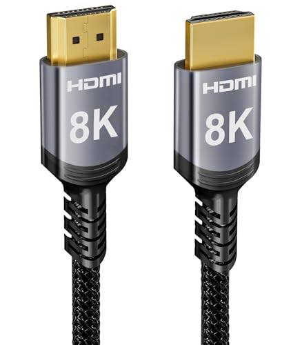 Sniokco 8K 4K HDMI 2.1 Kabel 10M 48Gbps Hög Hastighet HDMI® Kabel 0.01ms 4K 240Hz 165Hz 120Hz 8K 60Hz eARC Netflix HDCP 2.3 2.2 DTS:X HDR10+ TV Monitor Projektor Roku Sky-Q PS5 X-box Blu-ray