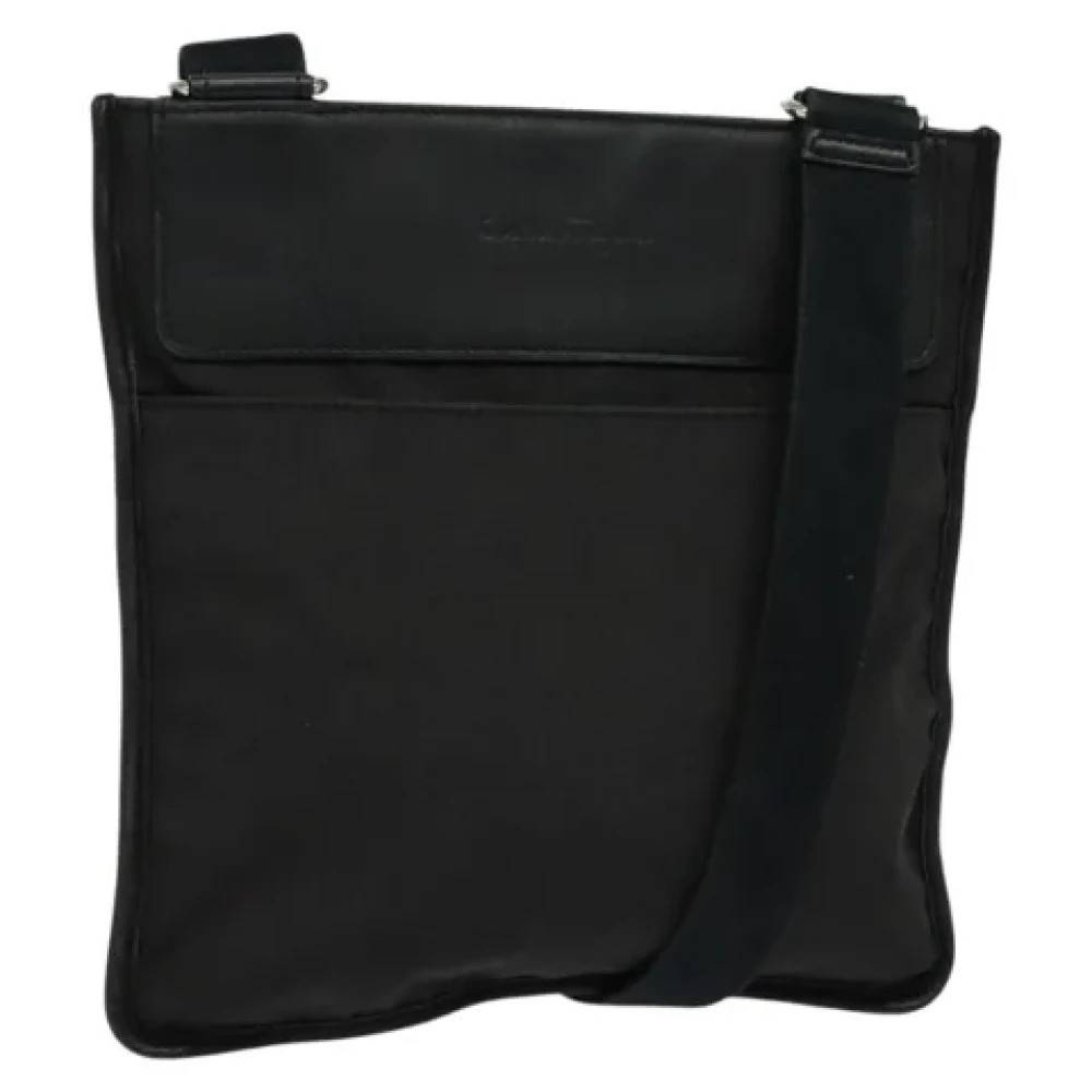 Salvatore Ferragamo Pre-owned Pre-owned nylon skuldertasker - Vintage - Dame - Sort - ONE SIZE - Uld