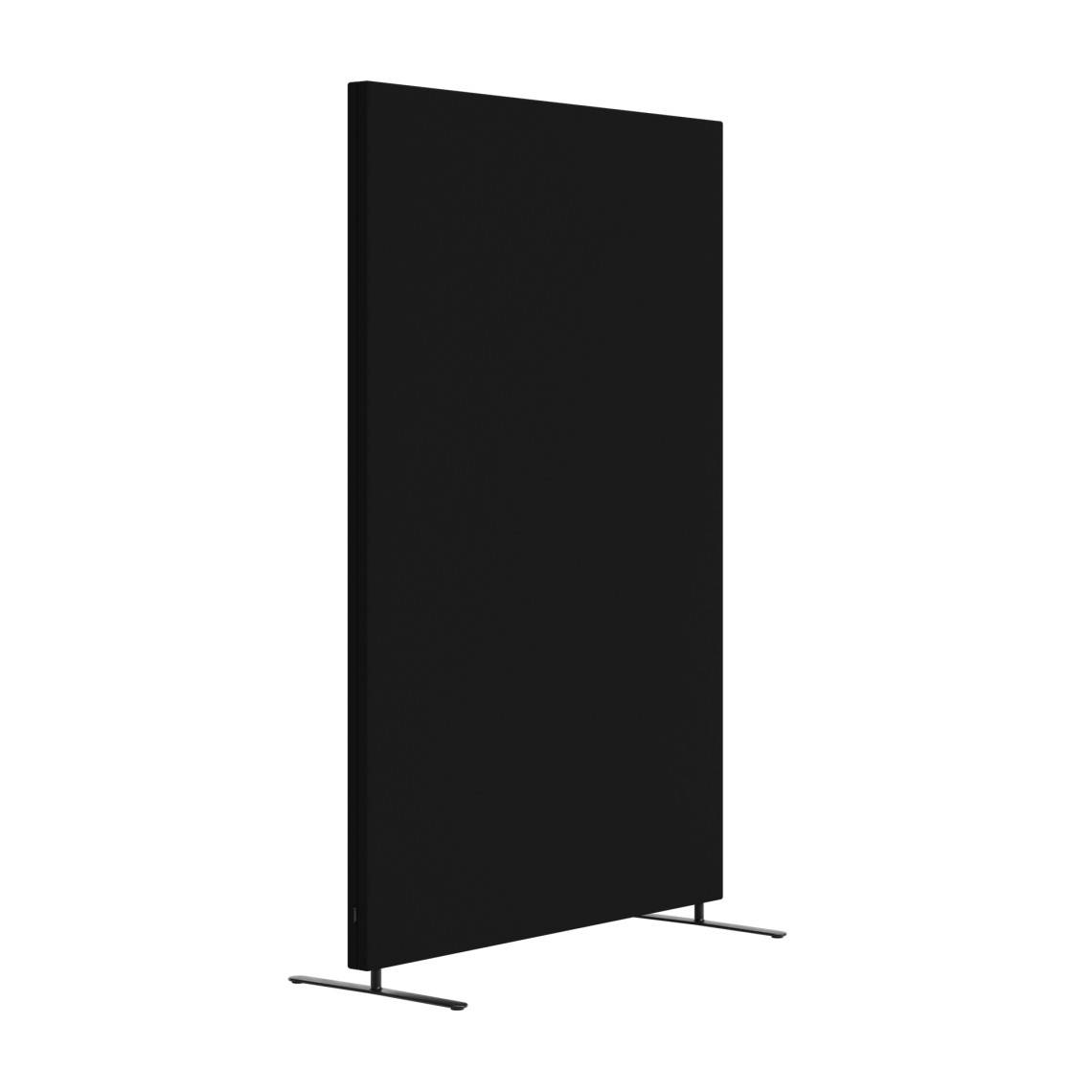 Gulvskærm Soneo 30 - Inklusive skærmfødder, Størrelse B120 x H170 cm, Stof Salsa 59 - Sort.